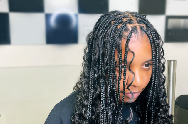 Big boho knotless braid